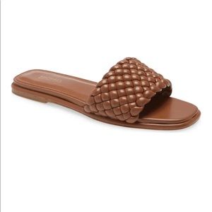 Michael Kors woven Amelia slide sandals. Size 6 1/2. Like new!